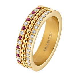 BABULET JEWELS Anxiety Gold Ring for Women - Golden Anti-Stress Waterproof Rings Women - Stainless Steel Spinner Fidget Anxiety Ring for Girls - ADHD Anxiety Spinning - Anti-Stress for Turning Stress