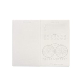 DesignWorks Ink Cloth Cover Notebook, (7.25" x 11.75"), Dang it All to Heck - Dusty Blush Stripe