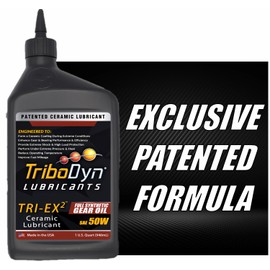 TriboDyn TRI-EX2 Full Synthetic 50W Gear Oil with Ceramic Coating (1 Quart)