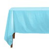 HOMESCAPES Blue Table Cloth, Plain Cotton Tablecloth, Large Rectangular, Handcrafted