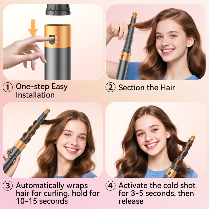 0.78in-1.4in Conical Long Barrels Attachment for Dyson Airwrap HS01 HS05
