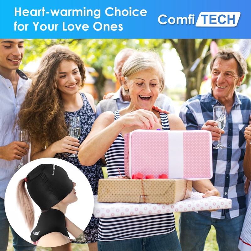 ComfiTECH Cold Cap and Neck Ice Pack Wrap Gel Combo,
