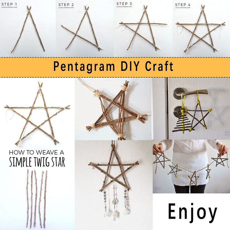 LAZACA Wooden Sticks Crafts Twigs for Crafting Natural Wood Unfinished