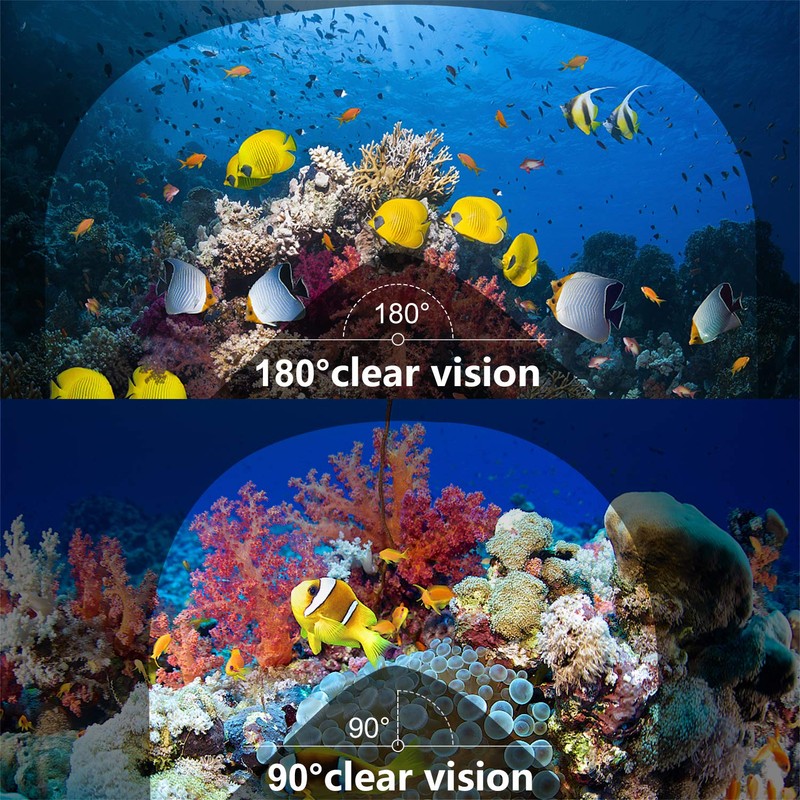 HEARTST Snorkel Mask, New Full Face, 180° Ultra Wide Angle,