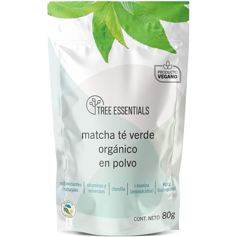 Tree Essentials Suplemento de matcha, Envase con 80 g de