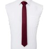 JEMYGINS Slim Men's Tie Plain 6 cm, maroon
