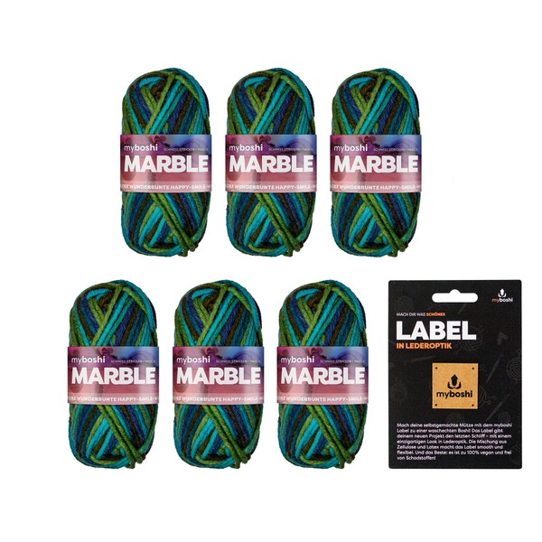 myboshi Marble, including original leather-look label, multicolour, mulesing-free, with colour