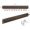 Mkono Hat Rack for Wall Wooden Baseball Caps Organizer with