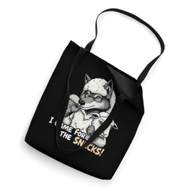 I Came for the Snacks Funny Wolf Tote Bag