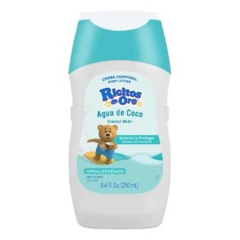 Crema Corporal Bebe Ricitos De Oro Agua De Coco Uso Diario