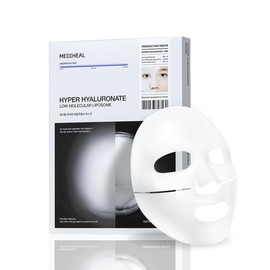 MEDIHEAL Hyper Hyaluronate Mask 10pcs | Hydrogel Overnight Face Mask for Deep Hydration | Korean Collagen Face Mask | Hydration, Moisturizing, Soothing, Inner Glow | Korean Skincare