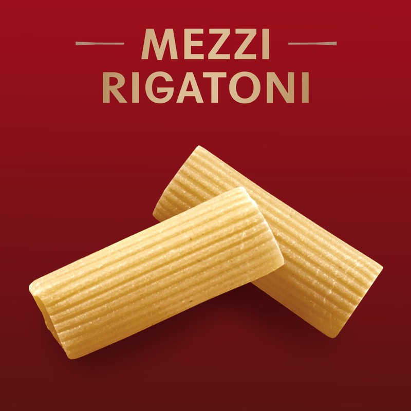 Barilla Al Bronzo Mezzi Rigatoni Pasta 16 oz., Bronze Cut,