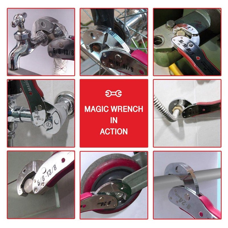 Universal Adjustable Multi-Functional Magic Wrench Double-Sided Auto-Adjusting Ratchet Socket Wrench