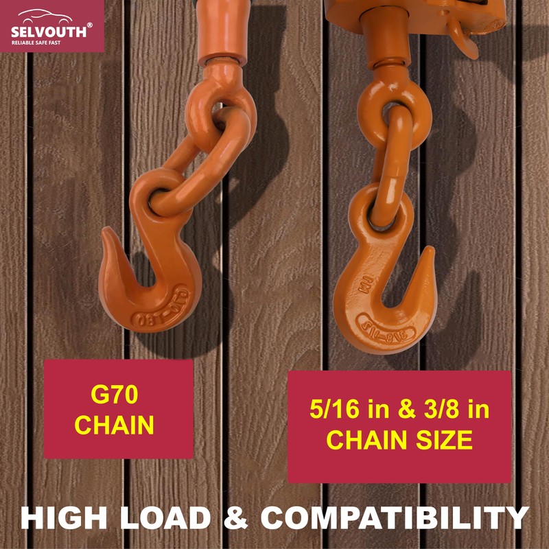 Ratchet Binder Plus Ratchet Chain Binder - 2 Pack Folding