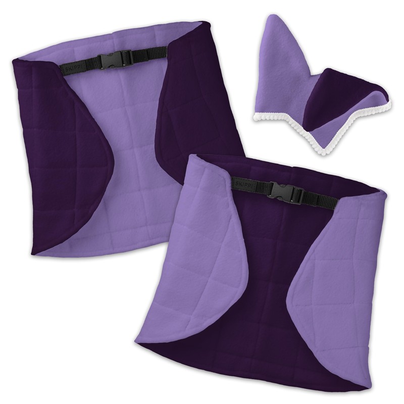 SKIPPI Hobby Horse Blanket and Ear Bonnet - Lilac and