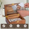 Small Wooden Memory Keepsake Boxes With Hinged Lids and a