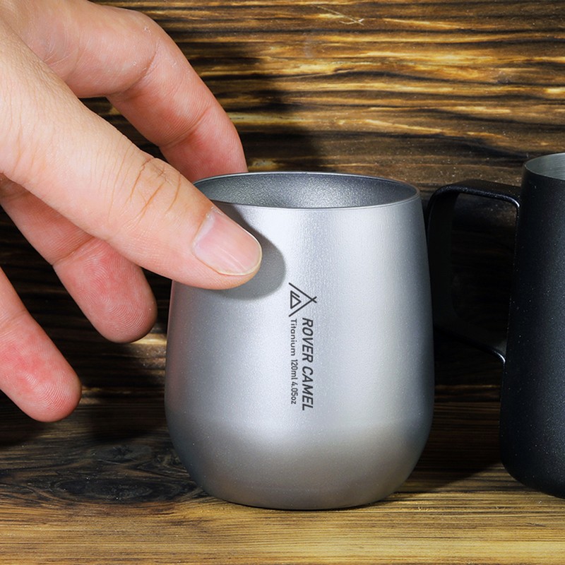 120ml Ultralight Titanium Double Wall Insulated Water Cup Tea Cup