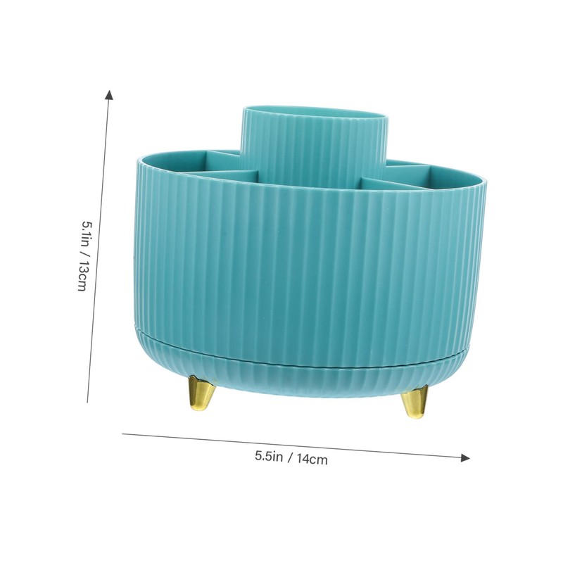 TOVINANNA Rotating Makeup Brush Holder Slot Dustproof Storage Organizer for