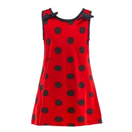 Dressy Daisy Girls Ladybug Polka Dots Red & Black Nightgown Dress Up Costume Fancy Birthday Party Sleepwear Size 8