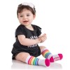 juDanzy Colorful Knee High Striped Socks with Grips for Babies