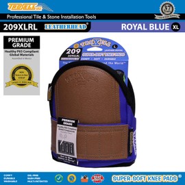 TROXELL USA SuperSoft Leatherhead Kneepads - (Large Size/Royal Blue)