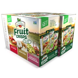 Brothers All Natural Freeze Dried Fruit Crisps, Variety Pack, 24 Single Serve Bags, Fuji Apple, Asian Pear, Banana Strawberry, Made with 100% Fruit, Gluten Free, Soy Free, Vegan, Heathy Snack