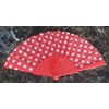 Fat-catz-copy-catz Red Polka Dots Spotted Portable Foldable Spanish Hand Fan