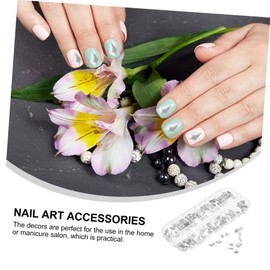 Ipetboom Flatback Glass Diamonds for Nails Rhinestones Charms DIY Nail Art Decoration Elegant Manicure Accessories for Home and Salon Use