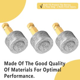 IVEKEN Dog Nail Grinder Replacement Head Drills Pet Nail Grinder Replacement Professional Spare Grinding Head for Dog Claw (3Pieces)