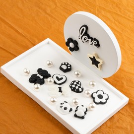 COYWX Cute Shoe Charms for Women Lovely Panda Bear Pearl Charms for Girls