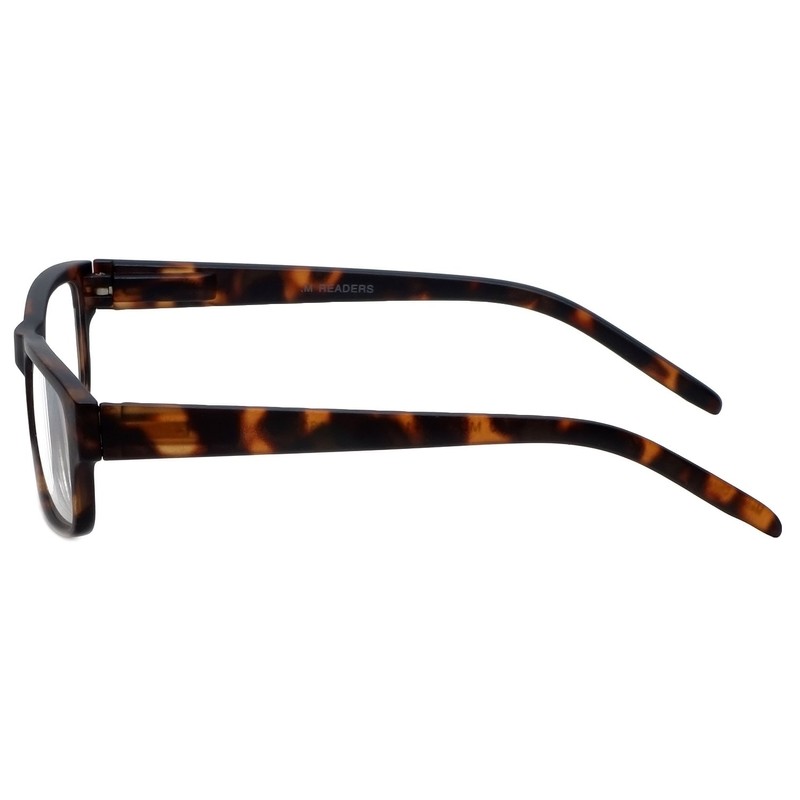 M Readers Designer Reading Glasses 100-MDEMI-150 in Matte Tortoise 52mm