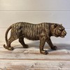 Thorness Handcrafted Bronze-Effect Tiger Statue - Elegant and Decorative Ornament