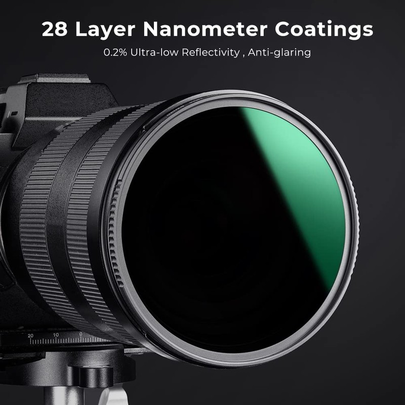 K&F Concept 37mm ND1000 Filter, Fixed Neutral Density Lens Filter