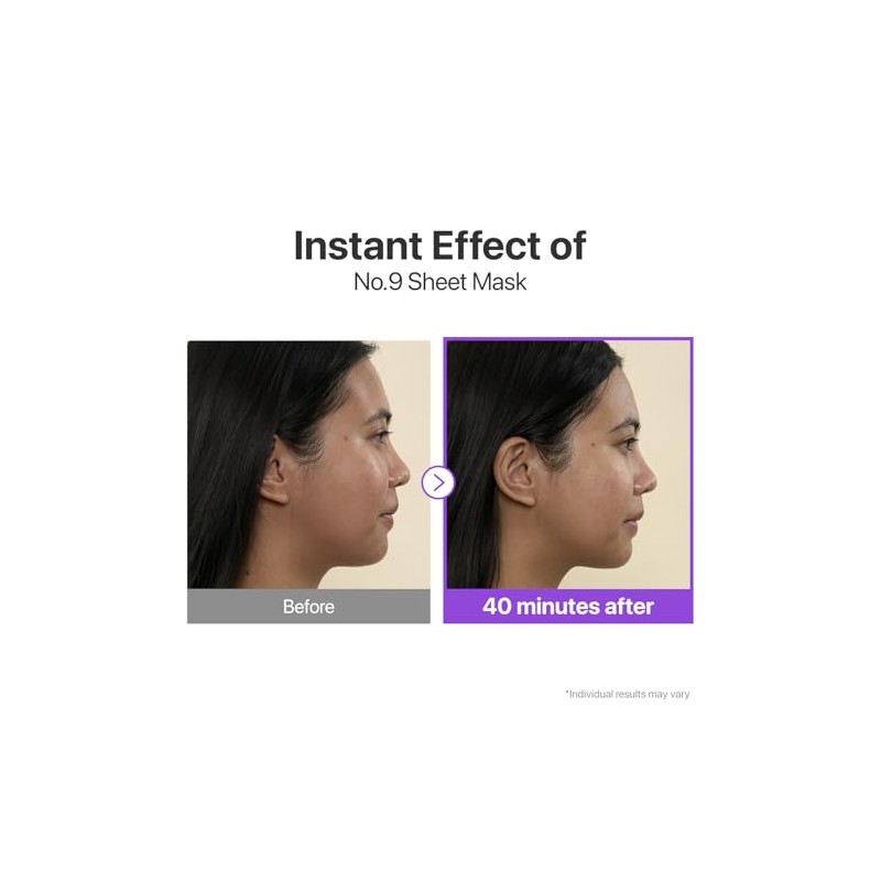 No9 NAD Bio Lifting Full Cover Facial Mask 4 piezas