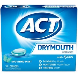 Chattem ACT Dry Mouth Soothing Mint Lozenges 18 ea ( Pack of 4)