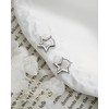 Desnuage Silver Star Huggie Earrings Hypoallergenic Minimalist Hoop Earrings Everyday