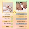 HUIYUNTIAN Press On Nails, Glitter, Full Coverage, Square False Nails