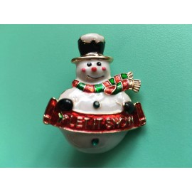 SNOWMAN brooch pin 1pk christmas stocking stuffer brooch fun novelty gift #14