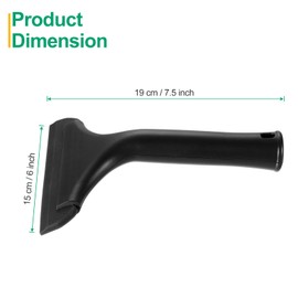 uxcell 6 Inch Shower Squeegee for Glass Doors, All-Purpose Bath Squeegee with Handle for Bathroom Window Mirror Car Glass, Black/Black