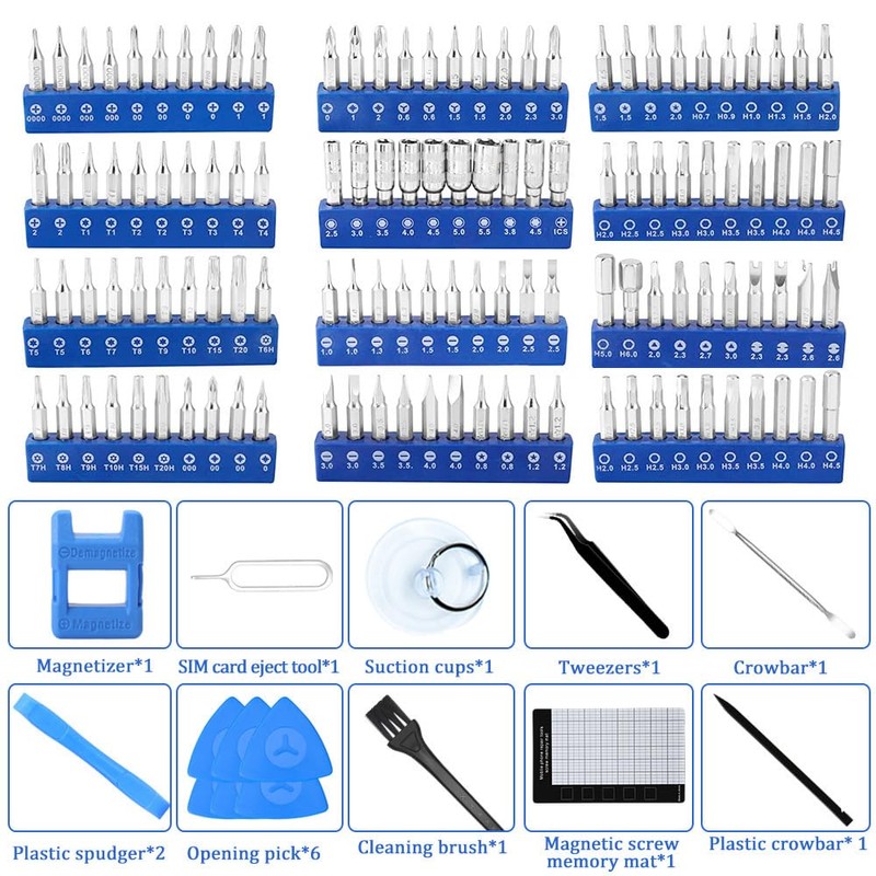 POFET Screwdriver Set 142 Pieces Electronic Precision Screwdriver With 120