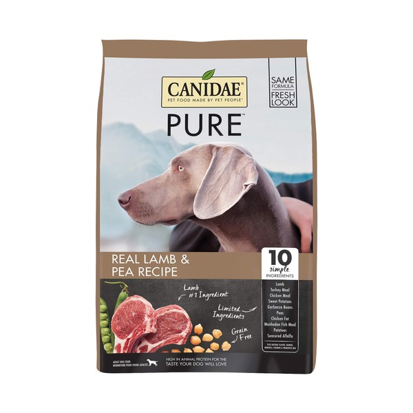 Canidae PURE Limited Ingredient Premium Adult Dry Dog Food, Lamb and Pea Recipe, 24 Pounds, Grain Free