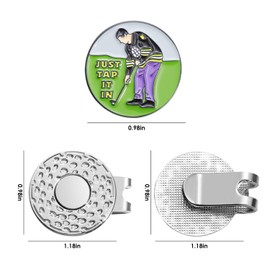 EHDWXVZM 2 Pieces Metal Hat Clips, Mark Hat Clips, Golf Mark Hat Clips, Creative Design Hat Clips, Hat Decoration Pins, Casual Hat Clip Decoration