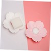 STOBAZA Flower Shaped Soap Dish Set Draining Soap Holder Box