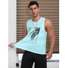 Bupekbee Mens Graphic Tank Tops Sleeveless Workout Gym Shirts Beach