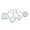 LNYMZD 2Pcs Heart Shape Metal Portable Folding Mirror Key Chain