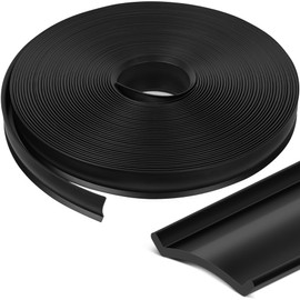 1" RV Trim Molding Insert, 25 FT Heavy Duty RV TPE Trim Molding Weather Stripping Exterior Replacement, Waterproof Screw Cover Corner for Camper Travel Trailer Boat Channel, Black