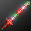 FlashingBlinkyLights Light Up 8-Bit Green & Red Christmas Sword Pixel