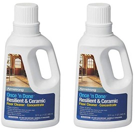 Once'n Done Resilient &, Ceramic Floor Cleaner Concentrate 32oz No-Rinse No-Wax New Package (Set of 2)