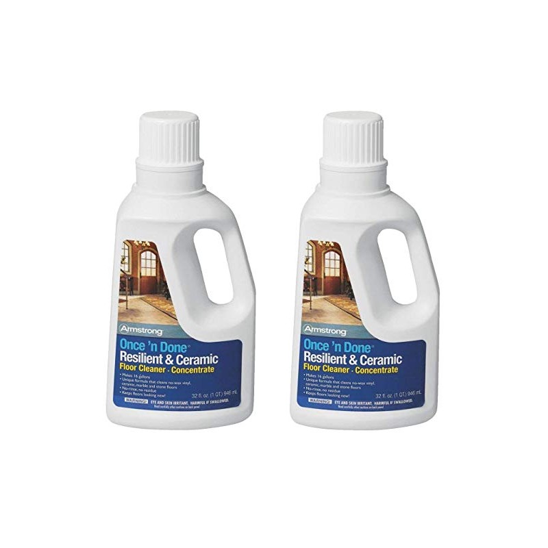 Once'n Done Resilient &, Ceramic Floor Cleaner Concentrate 32oz No-Rinse