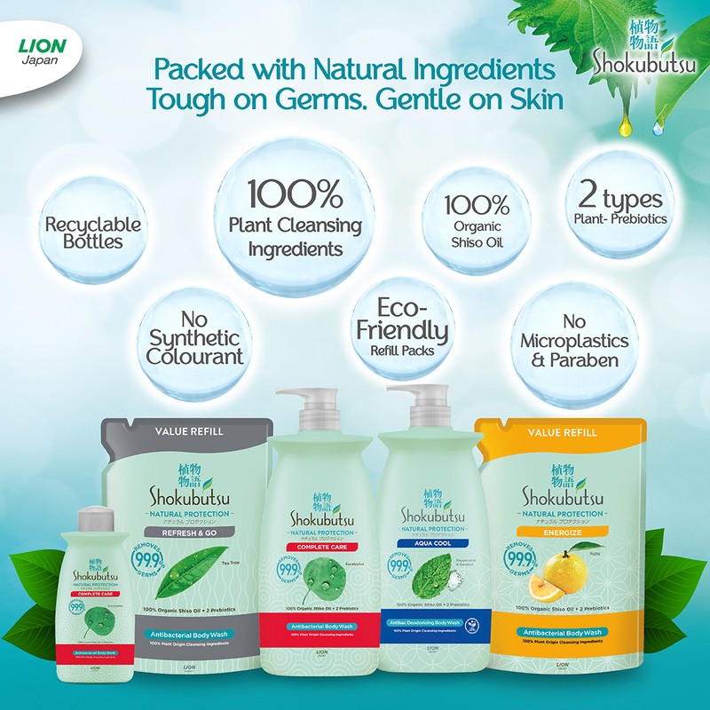 Shokubutsu Natural Protection Body Wash Complete Care 900g
